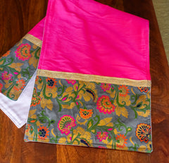 Table Runner Oriental Grey and Pink - Small