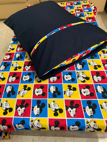 Kids Single Bedsheet: Mickey Mouse Red