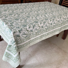 Lily Handblock Printed Tablecloth