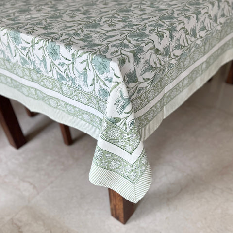 Lily Handblock Printed Tablecloth