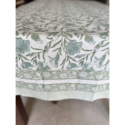 Lily Handblock Printed Tablecloth