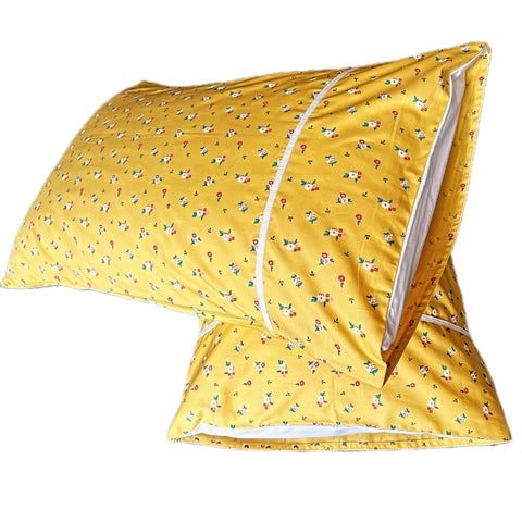 Yellow Garden Pillow Covers