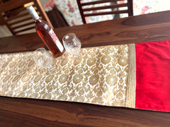 White Red Banarasi - Long Runner