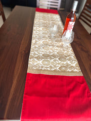 White Red Banarasi - Long Runner