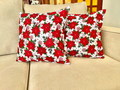 Poinsettia Cushion Cover