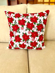 Poinsettia Cushion Cover