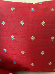 Maroon Blue Boota Cushion Cover