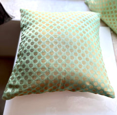 Mint Drops Cushion Cover