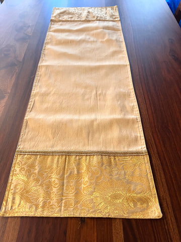 Gold Banarasi Table Runner - Small