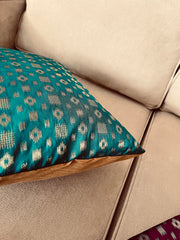 Teal Mosaic Cushion Cover