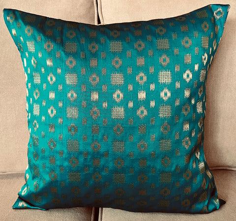 Teal Mosaic Cushion Cover