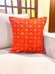 Rust Bandhni Cushion Cover