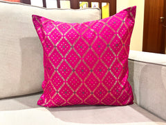 Pink Jharokha Cushion Cover
