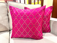 Pink Jharokha Cushion Cover