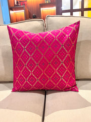 Pink Jharokha Cushion Cover