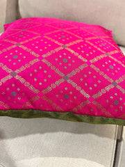 Pink Jharokha Cushion Cover