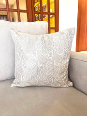Ivory Paisley Cushion Cover