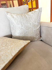 Ivory Paisley Cushion Cover