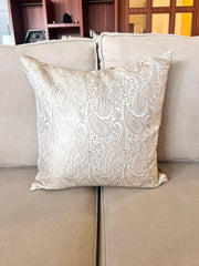 Ivory Paisley Cushion Cover