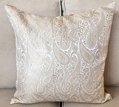 Ivory Paisley Cushion Cover
