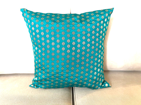 Teal Sparkle Cushion Cover
