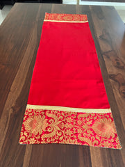 Red Banarasi Table Runner - Small