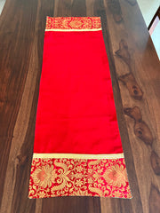 Red Banarasi Table Runner - Small