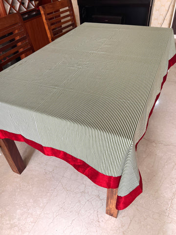 Green Stripes Tablecloth