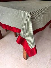 Green Stripes Tablecloth