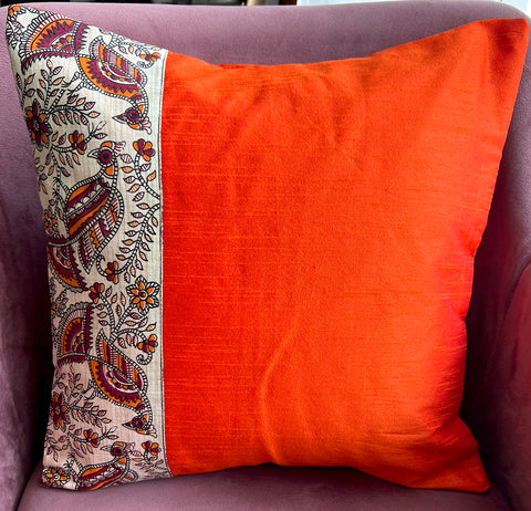 Madhubani: Orange Panchi