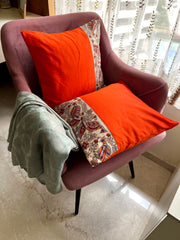 Madhubani: Orange Panchi
