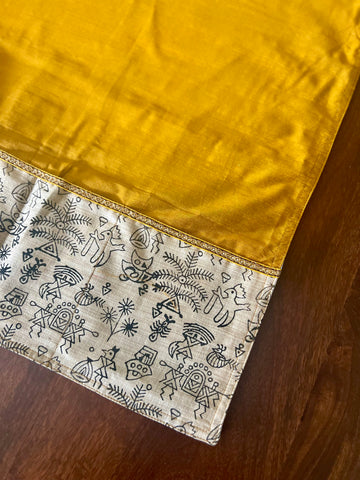 Mustard Silk Fridge Microwave Cover