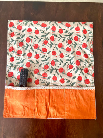 Orange Twirl Fridge Microwave Cover