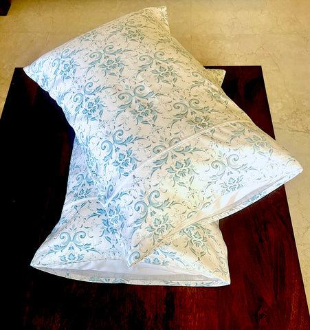 White Filigree Pillow Covers