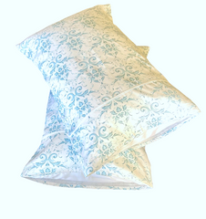 White Filigree Pillow Covers