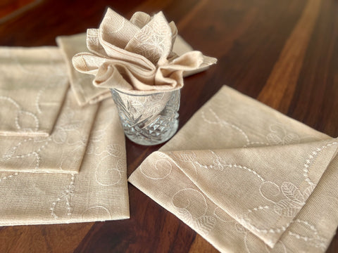 Beige Net Table Napkins