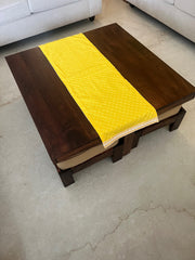 Yellow Snowflake Hakoba - Table Runner