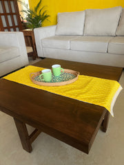 Yellow Snowflake Hakoba - Table Runner