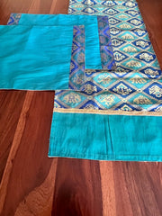 Blue Patola - Table Runner with 2 Mats