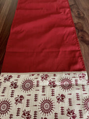 Reverse Maroon Warli Runner