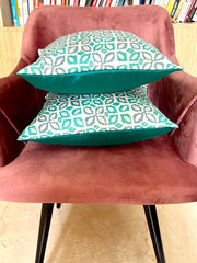 SET OF 5: Teal Gleam Cushion Cover