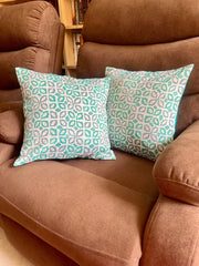 SET OF 5: Teal Gleam Cushion Cover