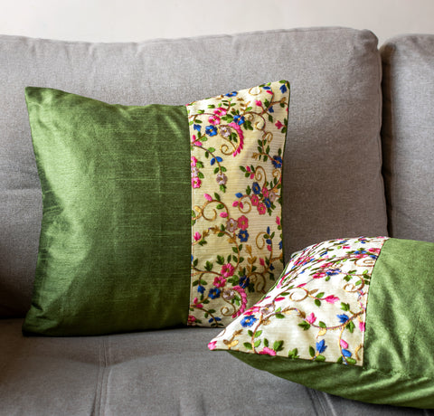 Embroidery Half Eden Garden Cushion Covers