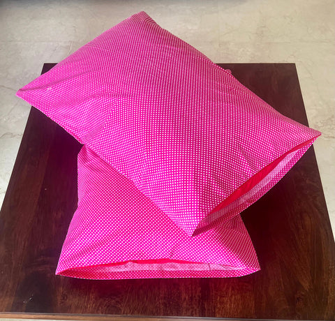 Pink Polka Pillow Covers