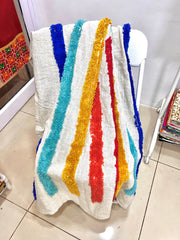 Rainbow Tufted Throw