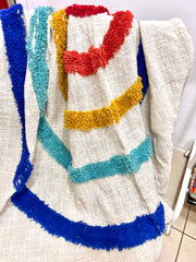 Rainbow Tufted Throw