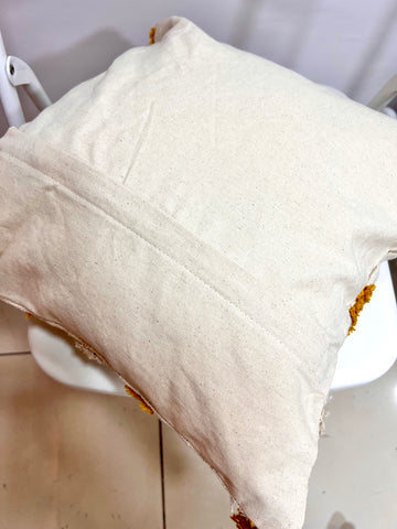 Boho Mustard Tufted Cushion Covers