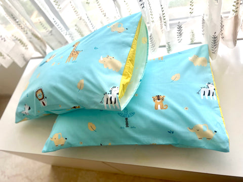 Cute Creatures Blue Pillow Covers