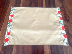 Orange Twirl - Table Runner with 6 Mats