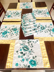 Teal n Checks Mats with Napkins